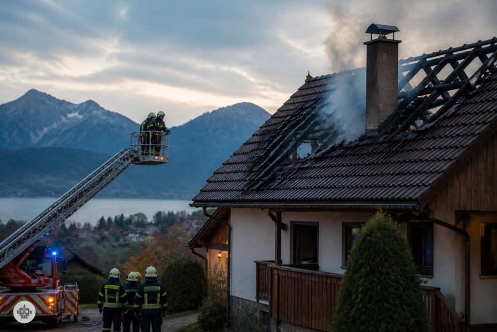 St. Kanzian: Kaminbrand griff auf Dachstuhl über