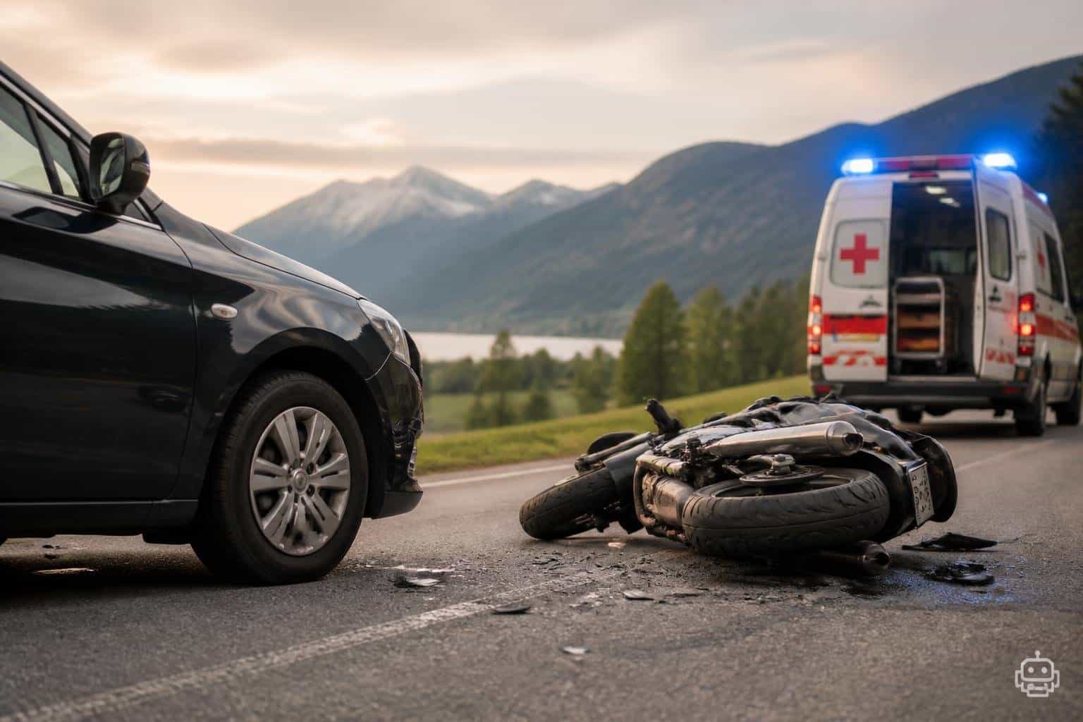 Alkoholisierte Pkw-Lenkerin fuhr Motorrad an