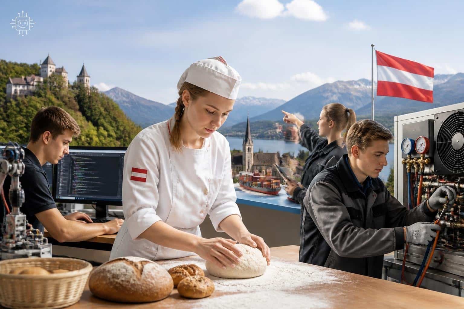 So bäckt und programmiert Team Austria bei der WM in China