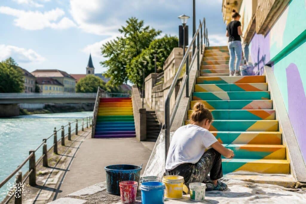 Jugendliche machen Villachs Innenstadt bunter