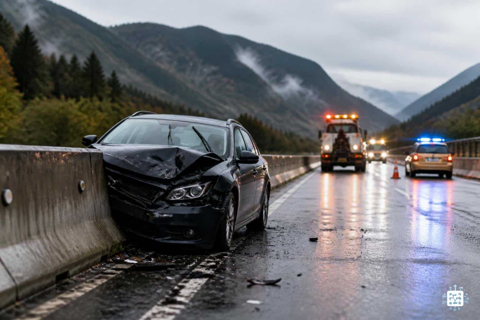 Verkehrsunfall mit Verletzung auf der A10