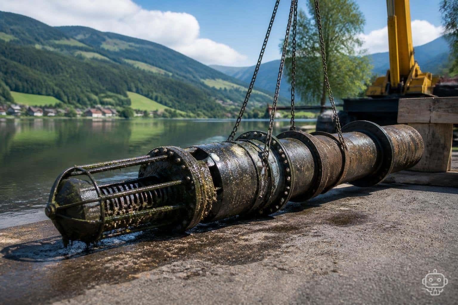 Unterwasser-Belüftungsanlage wird saniert