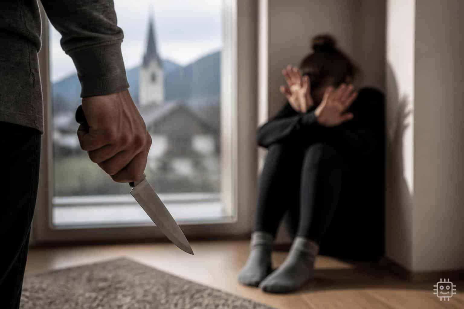 Partnerin mit Messer bedroht und misshandelt