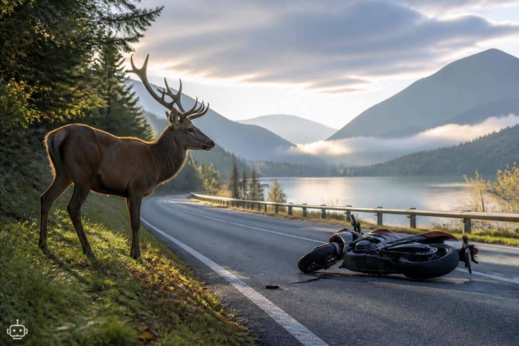 Kärnten: Motorradlenker nach Kollision mit Hirsch schwer verletzt