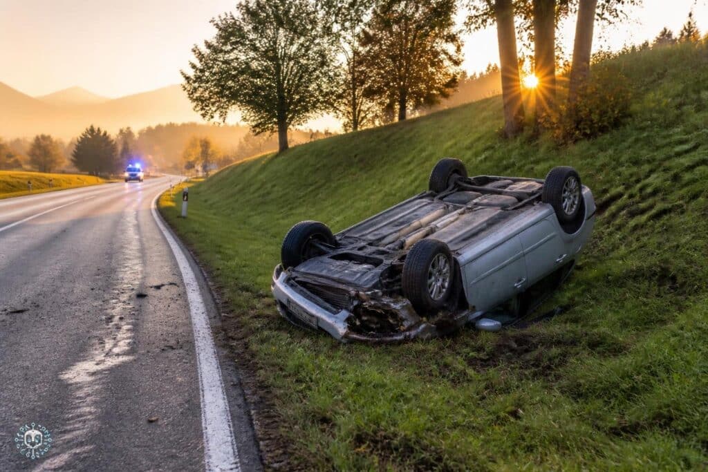 Auto überschlägt sich auf Villacher Straße