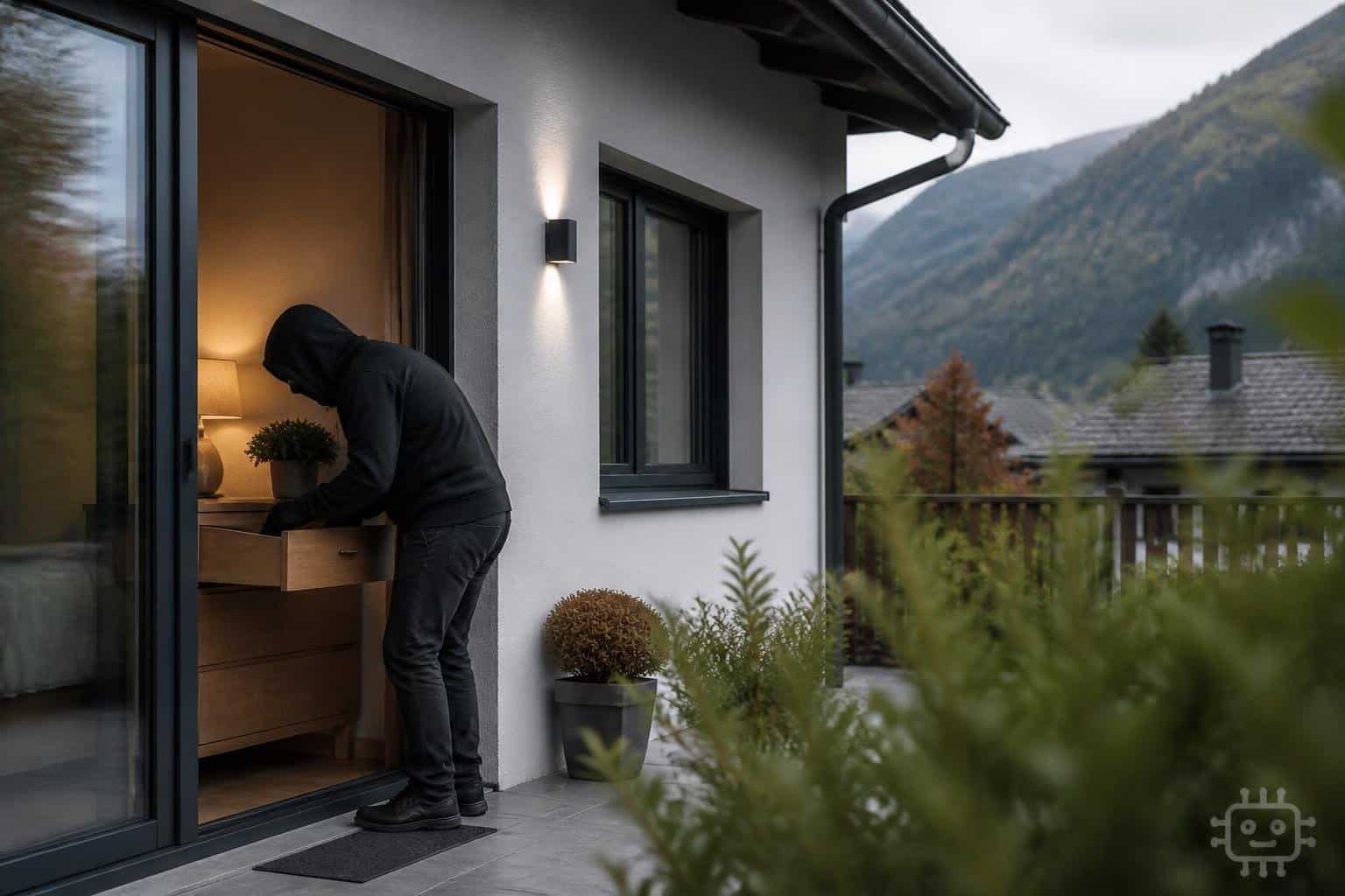 Einbrecher durchsuchten Haus, während Besitzer im Obergeschoss schliefen