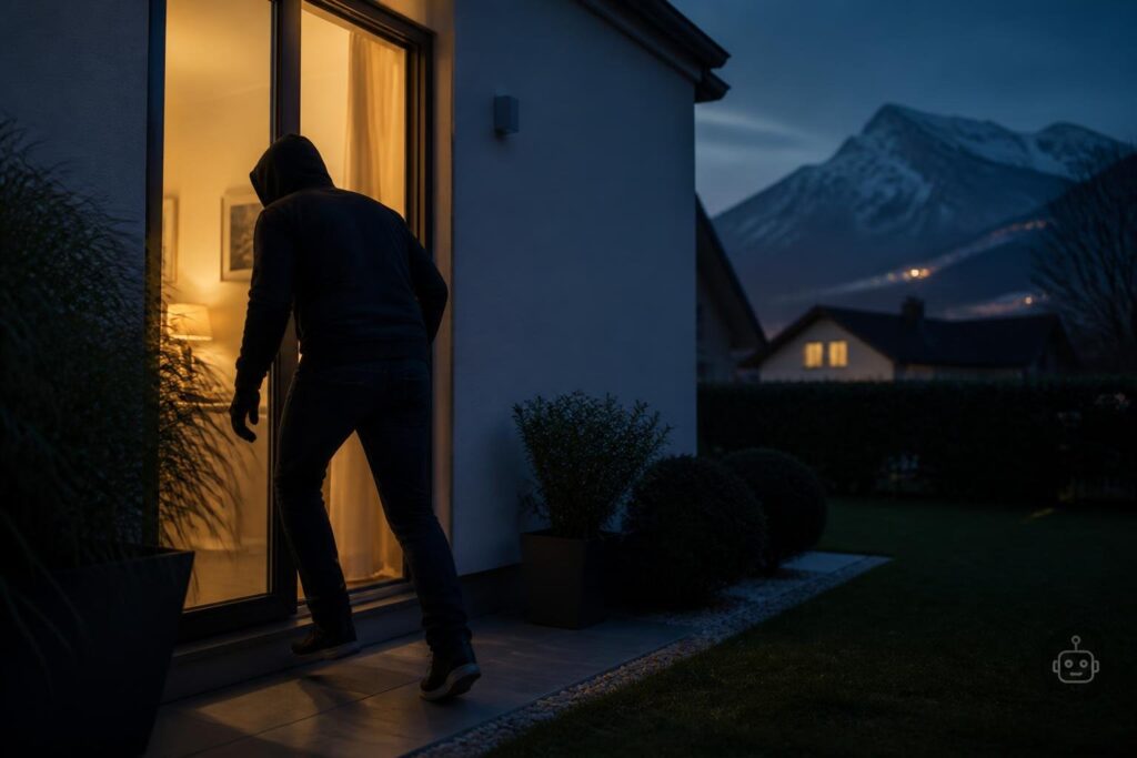 Einbruch, während Bewohner schlafen
