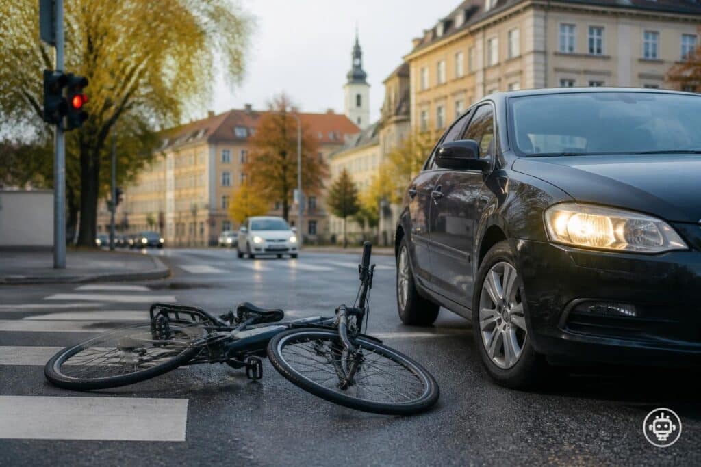 Autofahrerin stößt Radfahrer beim Abbiegen nieder