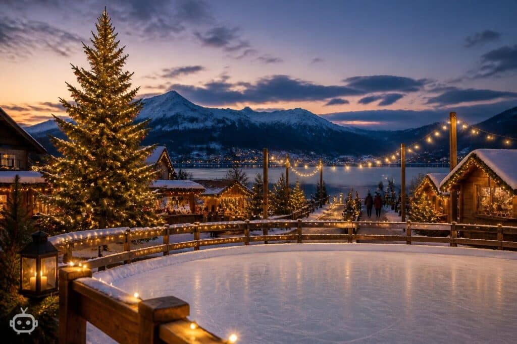 Eislaufplatz und Lichterweg: Neues Weihnachtsdorf am Faaker See