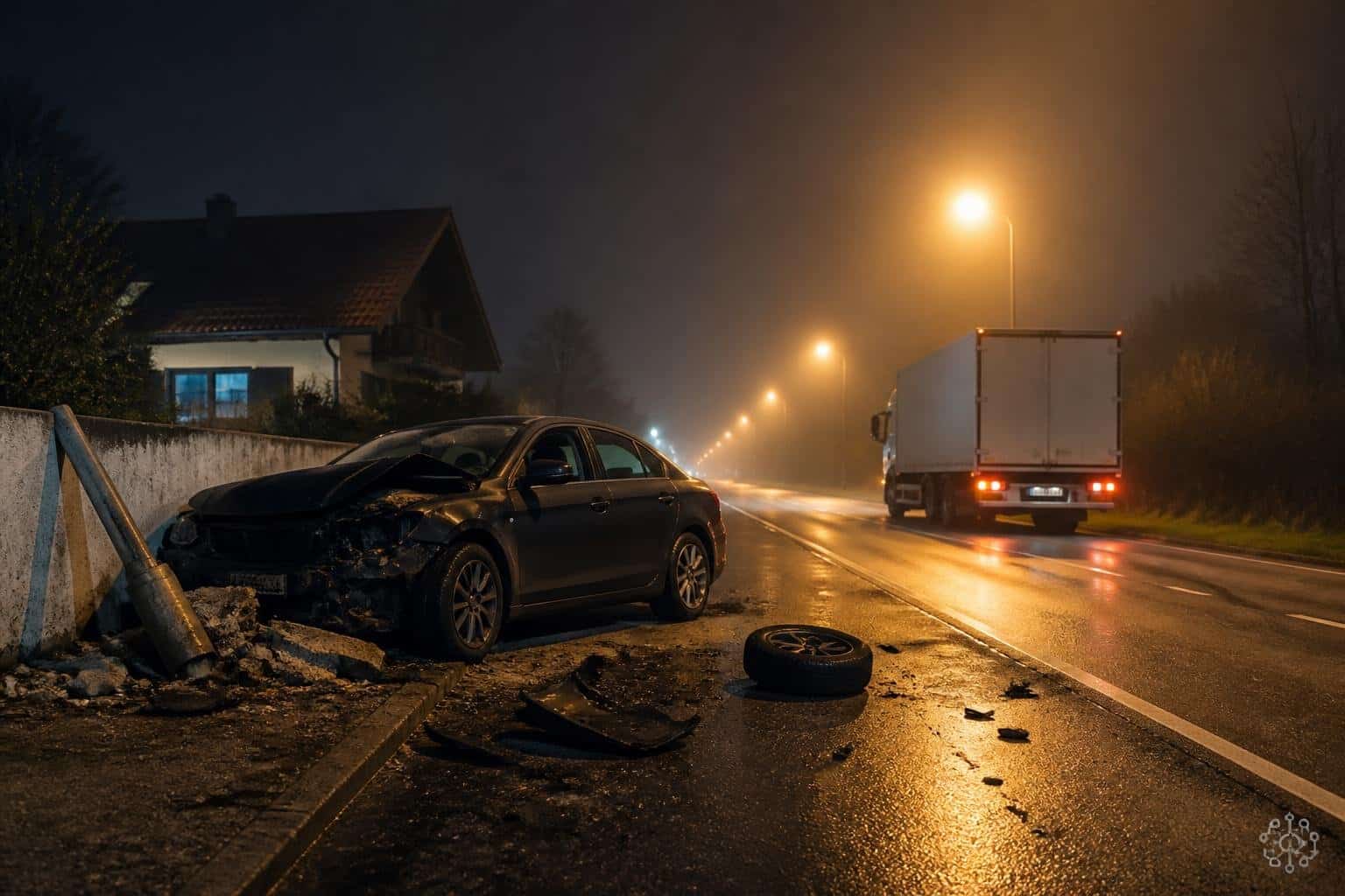 Nächtlicher Unfall in Kühnsdorf: Pkw-Lenker stark alkoholisiert