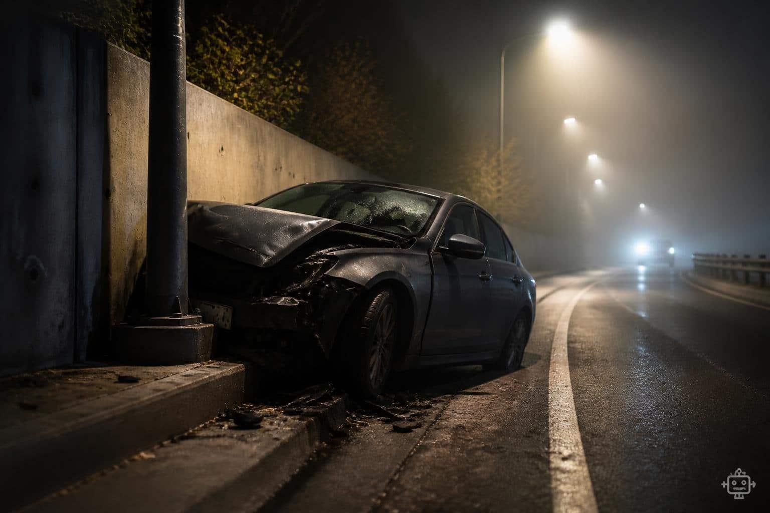 Alkolenker kracht gegen Betonwand