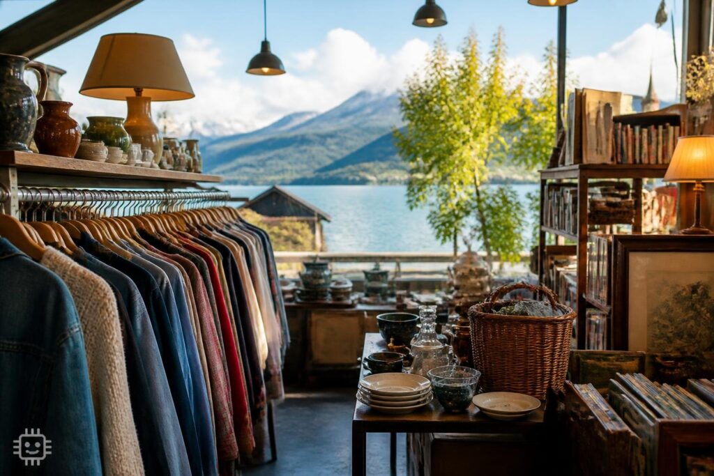 Flohmarkt und Second-Hand-Laden unter einem Dach am Ossiacher See