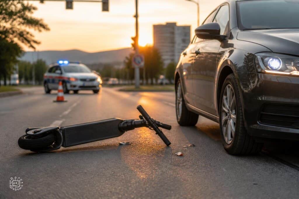 Alkolenker auf E‑Scooter bei Unfall schwer verletzt