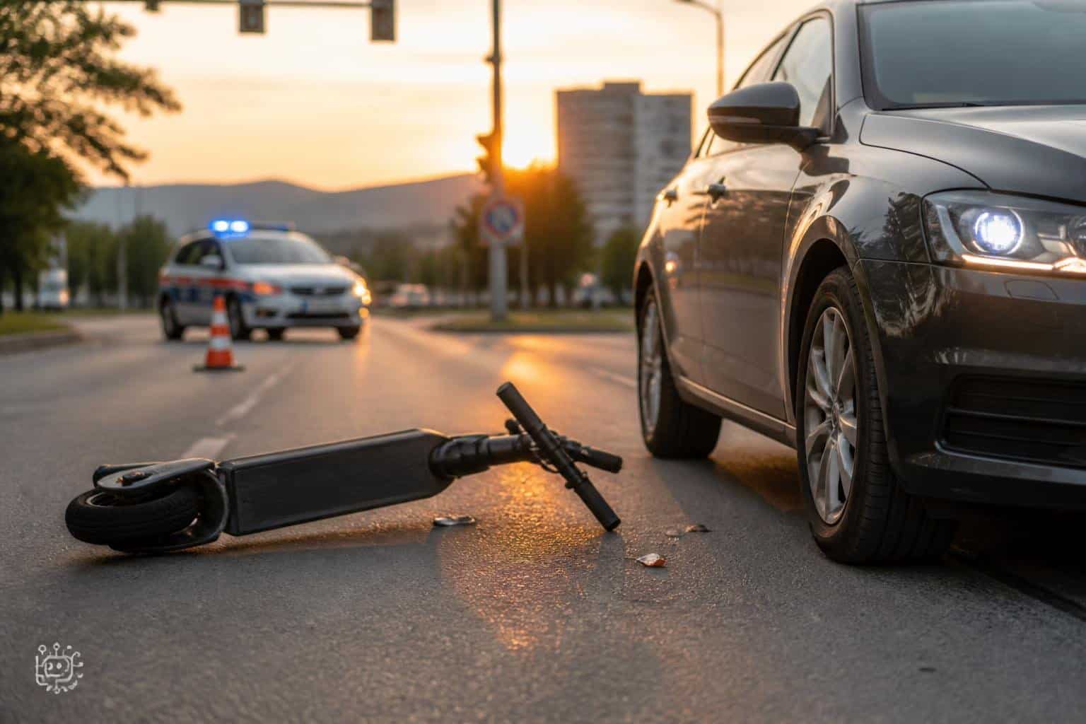 Alkolenker auf E‑Scooter bei Unfall schwer verletzt