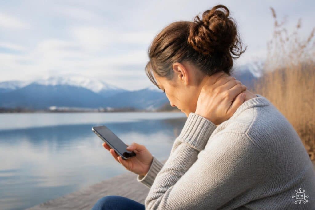 In einfacher Sprache: Wie schlecht ist das Smart-Phone für Daumen und Nacken?