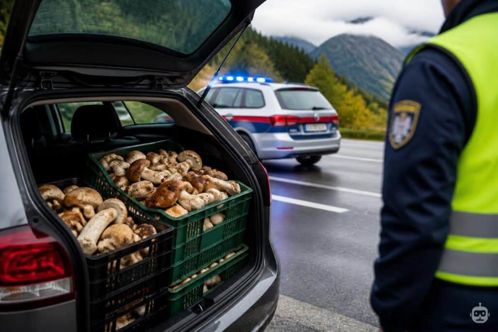 30 Kilo frische Pilze: Italienischer Schmuggler in Kärnten gestoppt