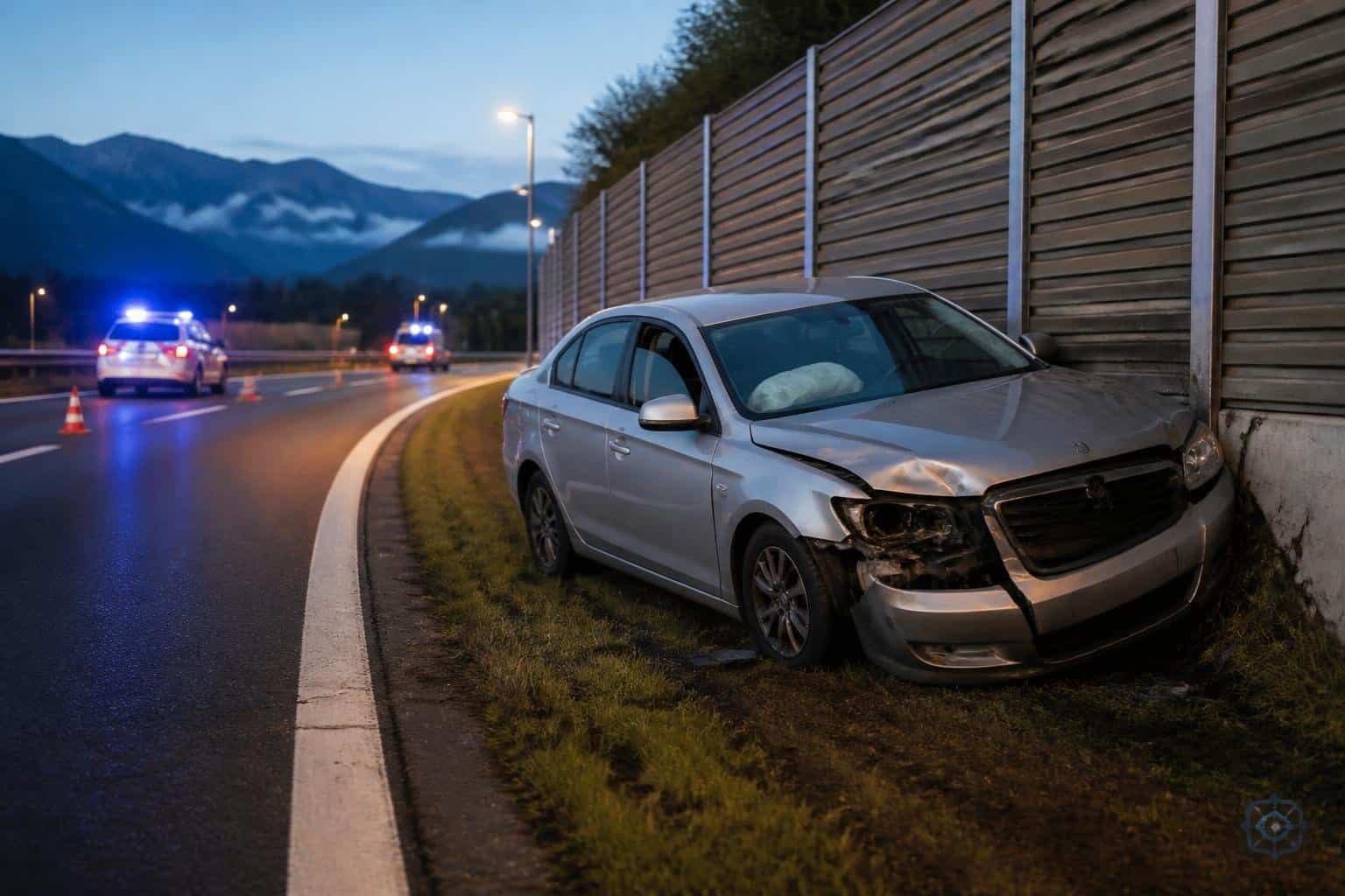 Verkehrsunfall auf der B100