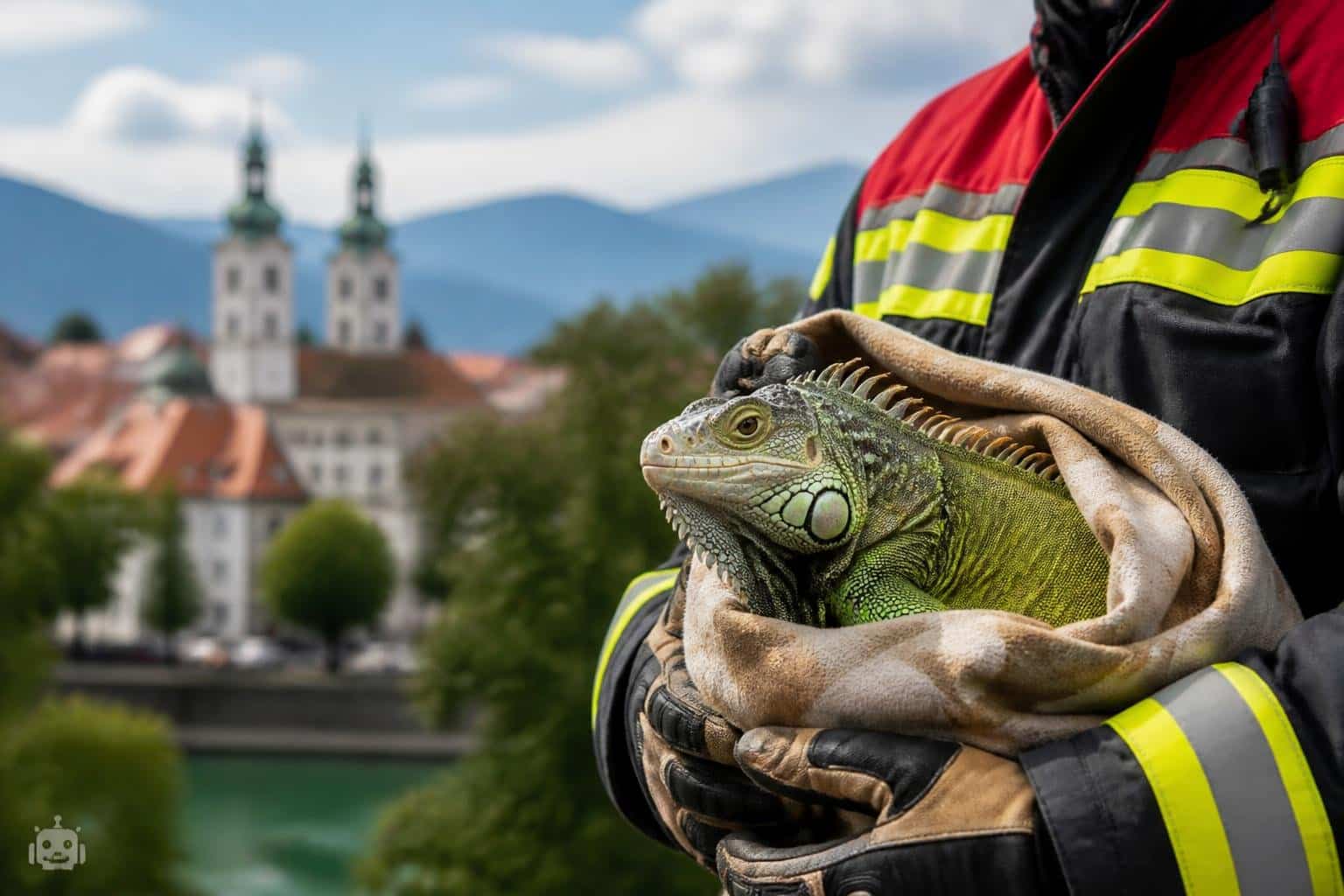 Berufsfeuerwehr jagte exotisches Reptil in Klagenfurt