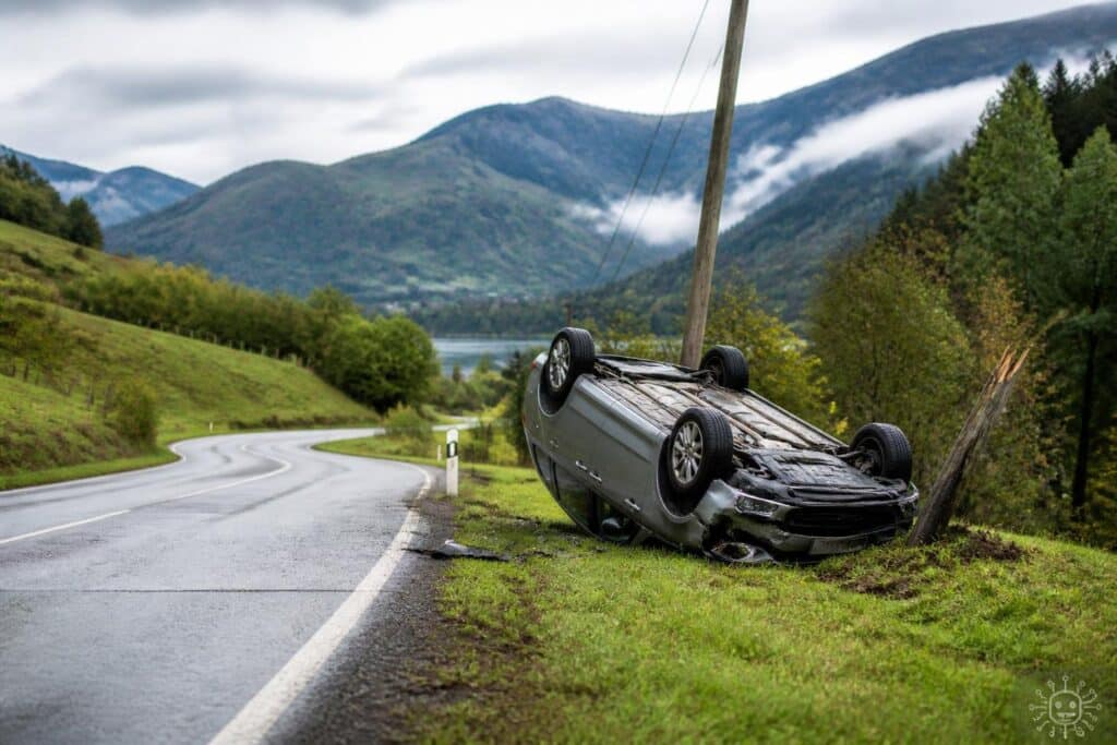 Auto überschlägt sich bei Feld am See
