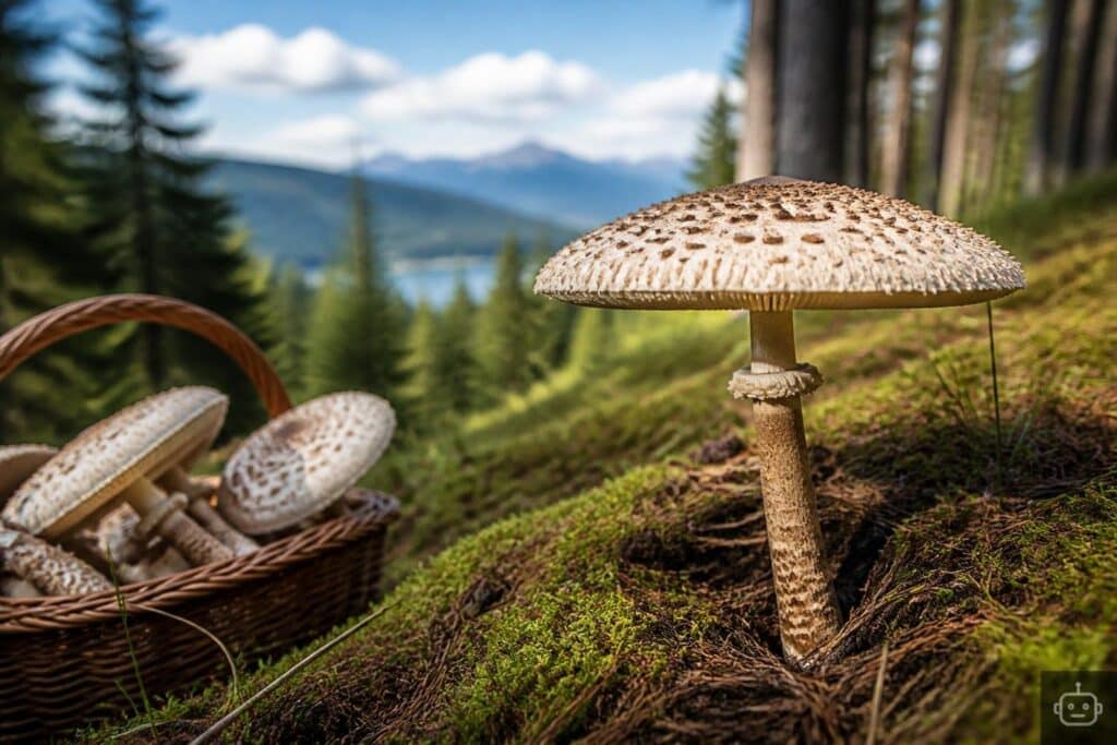 In Kärnten schießen noch Riesen-Parasol aus dem Boden