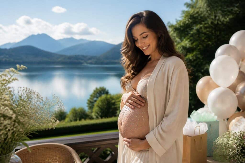 Steinchen statt Stoff: Amira Aly zeigt ihren funkelnden Babybauch