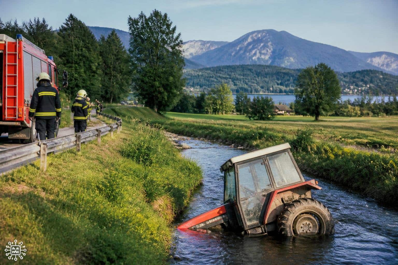 Verkehrsunfall mit Eigenverletzung im Bezirk Villach Land