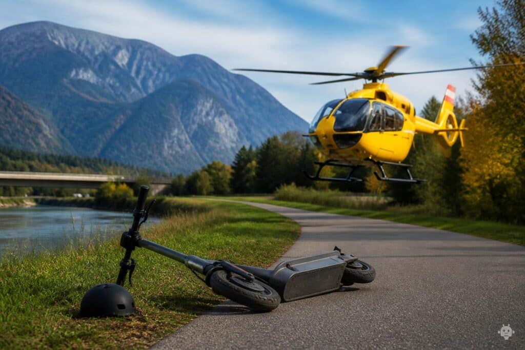 Sturz mit E-Scooter im Bezirk Villach