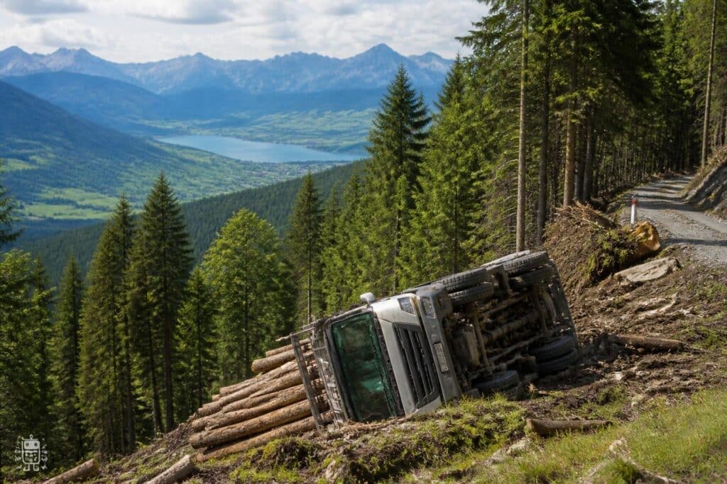 LKW Absturz im Bezirk Spittal/Drau