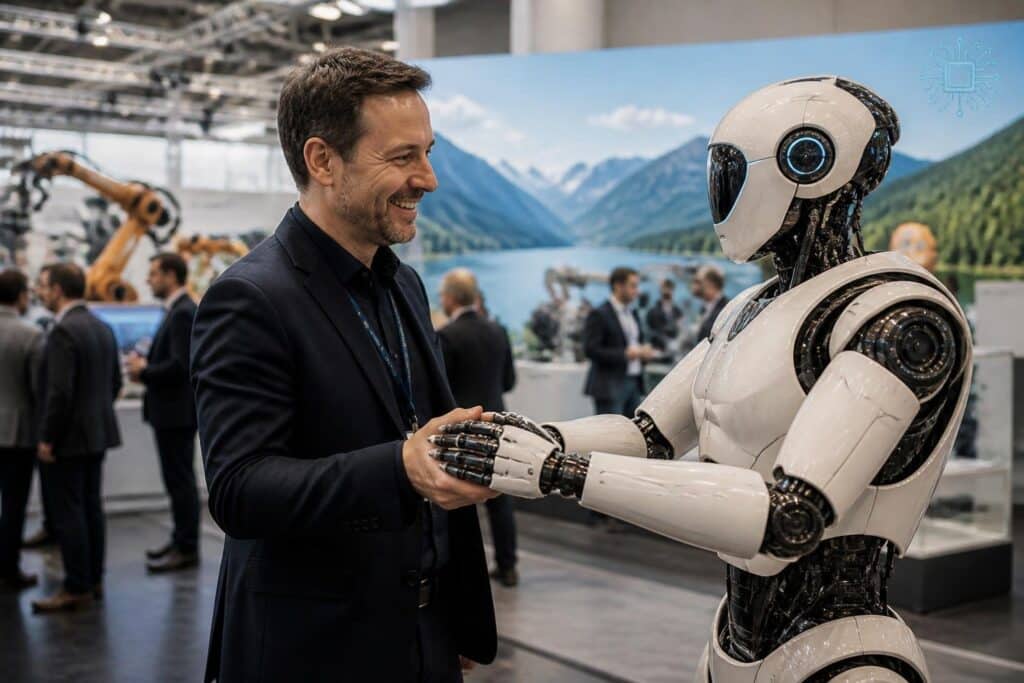 Roboter bitten Kärntner Unternehmer auf der Brünner Messe zum Tanz