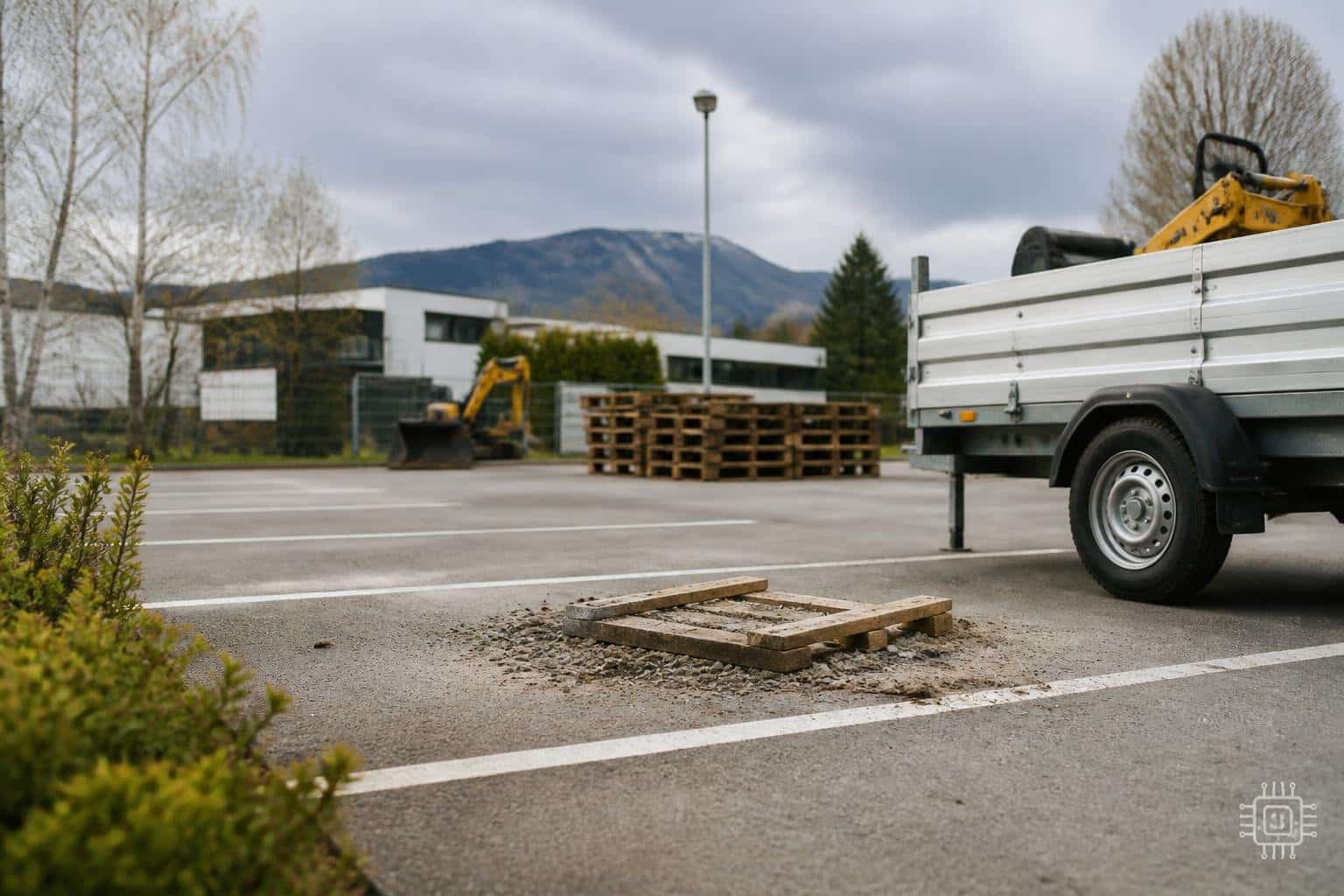 Grabenwalze von Klagenfurter Parkplatz gestohlen