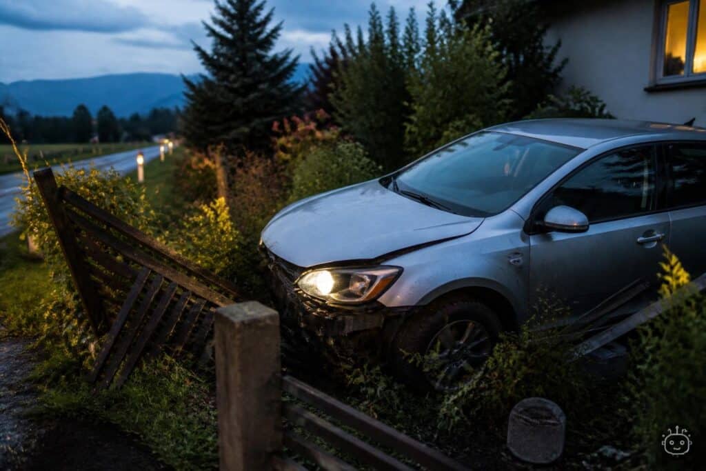 Unfall in Kärnten: Alkolenker wich Wild aus und landete im Garten