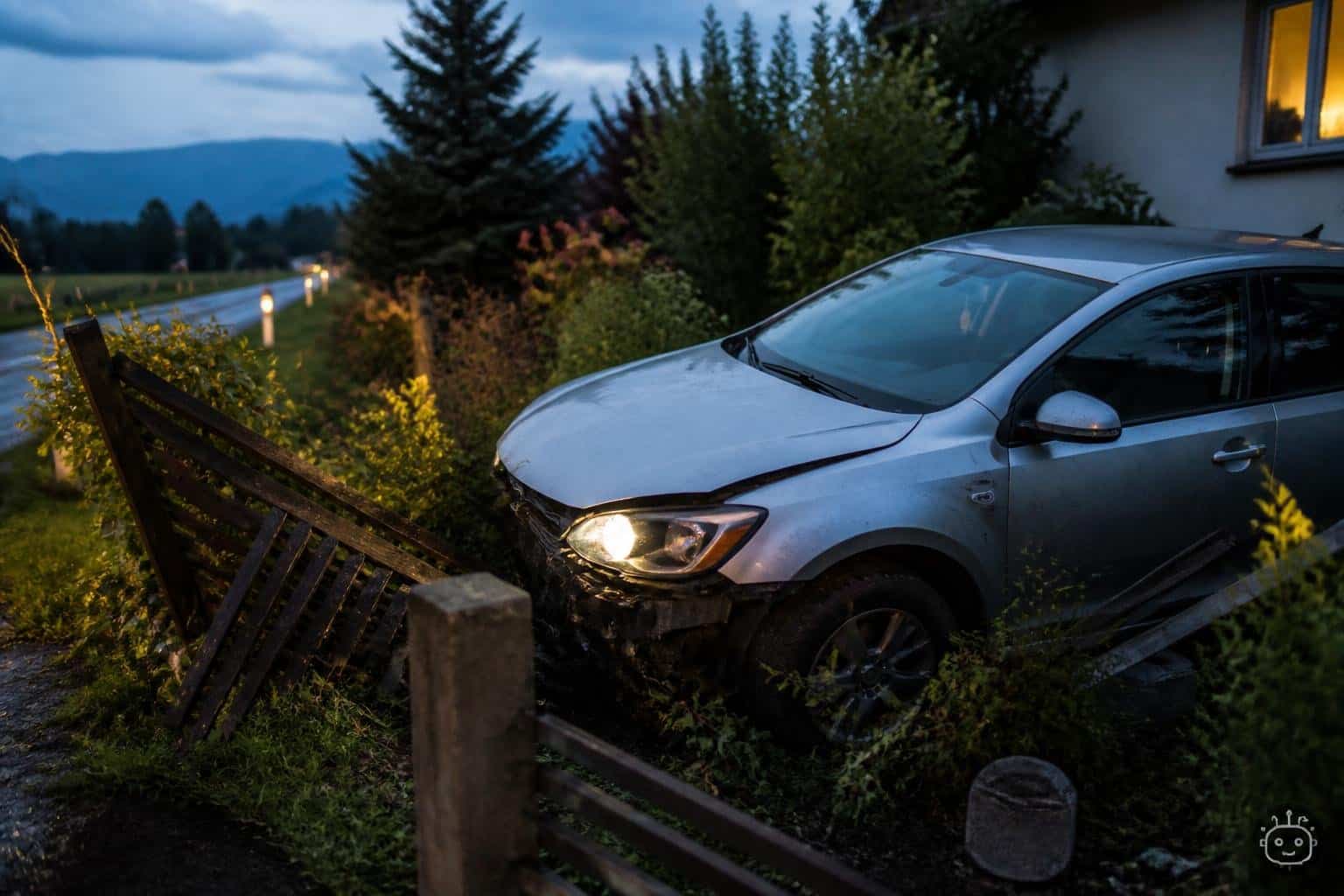 Unfall in Kärnten: Alkolenker wich Wild aus und landete im Garten
