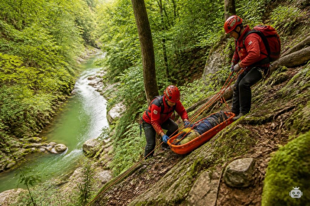 51-Jährige stürzte in steilem Waldgelände ab