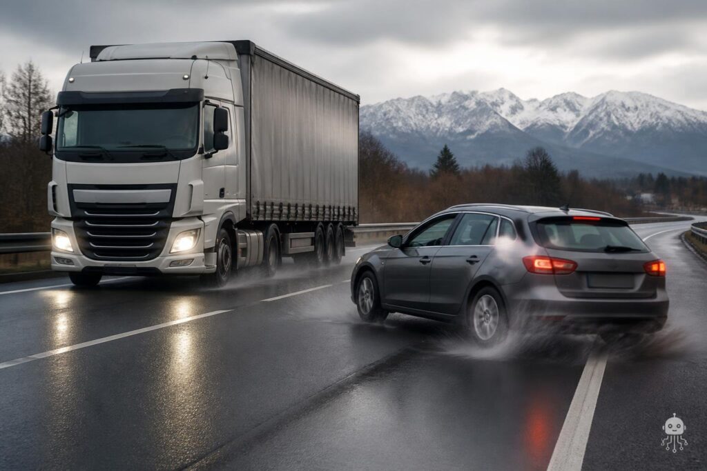 Kollision mit Lkw: Auto gerät auf Südautobahn ins Schleudern
