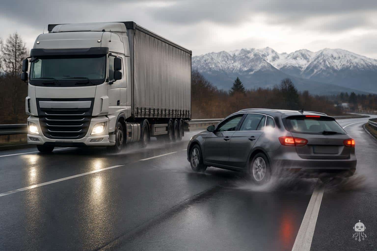 Kollision mit Lkw: Auto gerät auf Südautobahn ins Schleudern