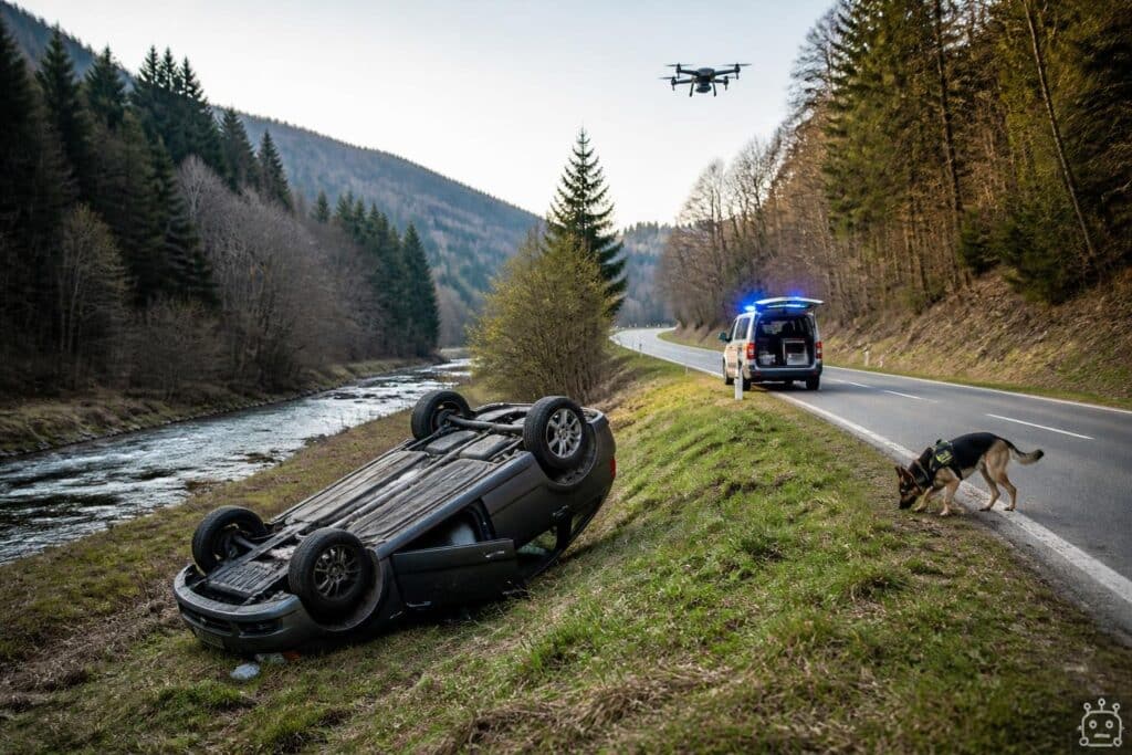 Pkw überschlagen: Vom Lenker fehlt jede Spur