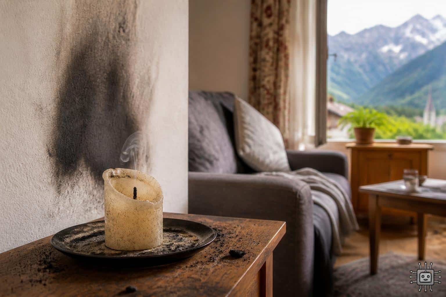 Vergessene Kerze löst Kleinbrand aus