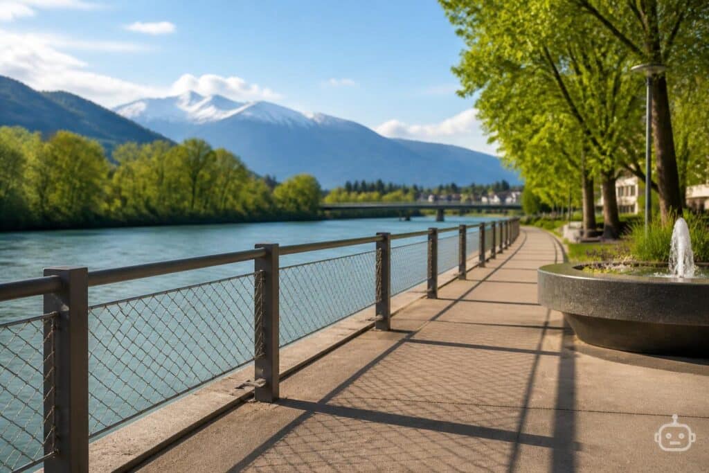Villach erhöht Absturzsicherung an der Draupromenade