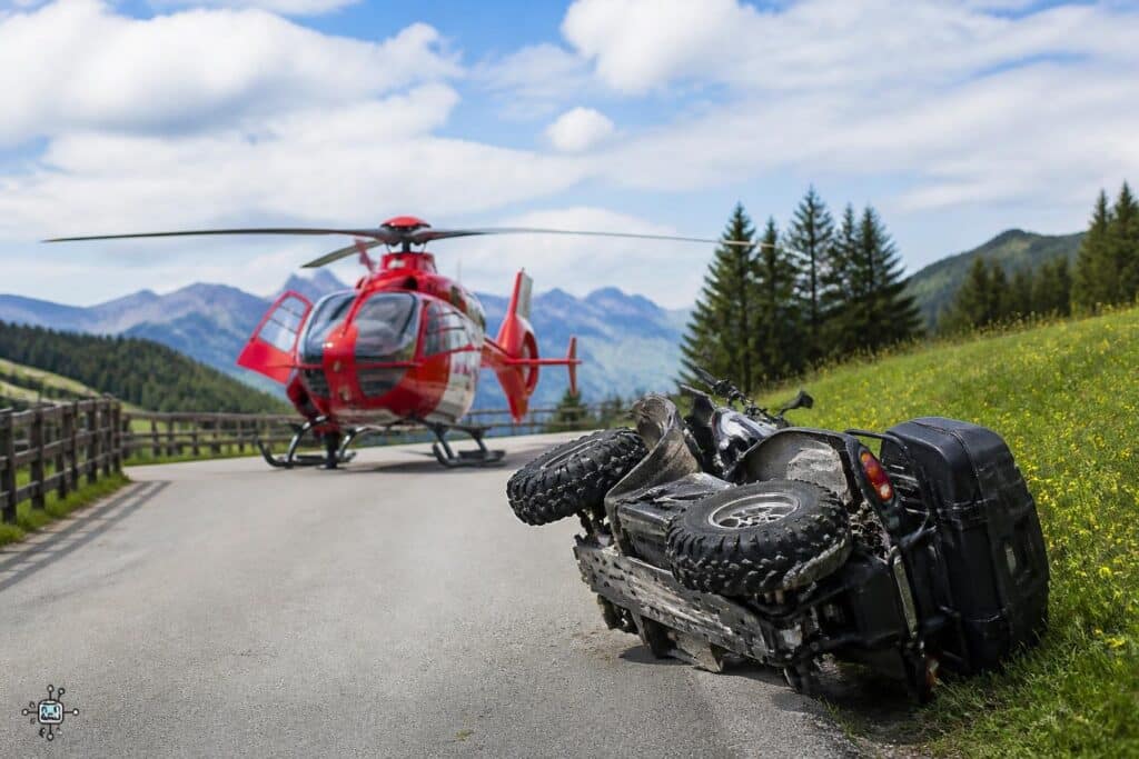90-Jähriger kippt mit Quad um