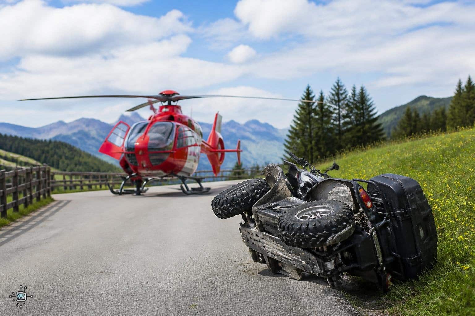 90-Jähriger kippt mit Quad um