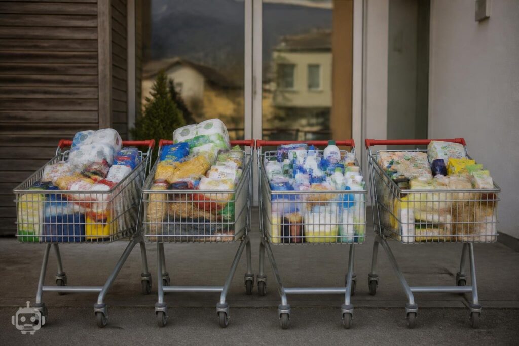 Vier volle Einkaufswägen: Spittaler spendeten wichtige Produkte