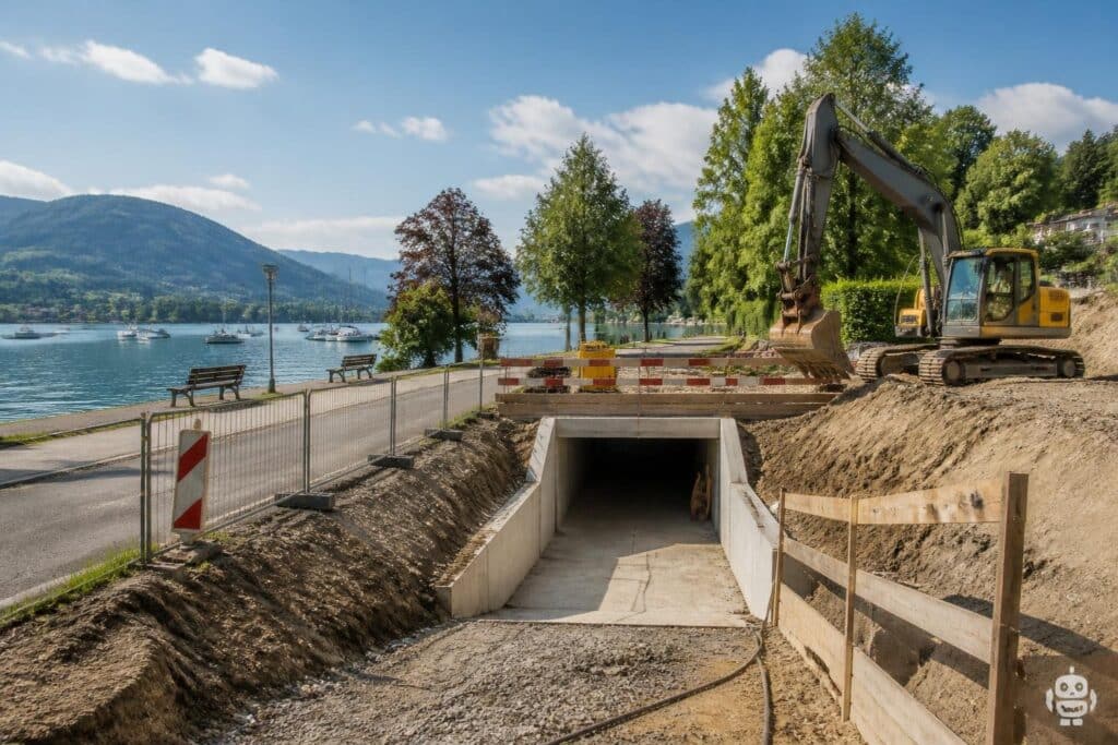 Baustart für neue Geh- und Radunterführung in Pörtschach