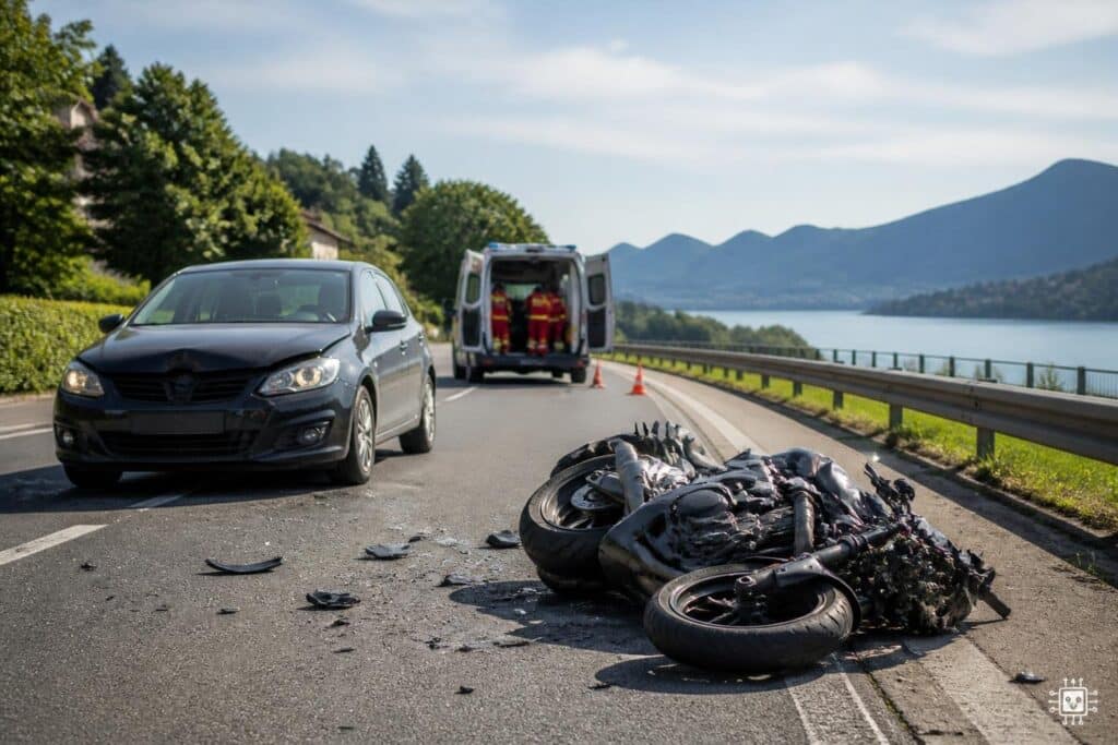Motorrad gegen Pkw: Ein Schwerverletzter