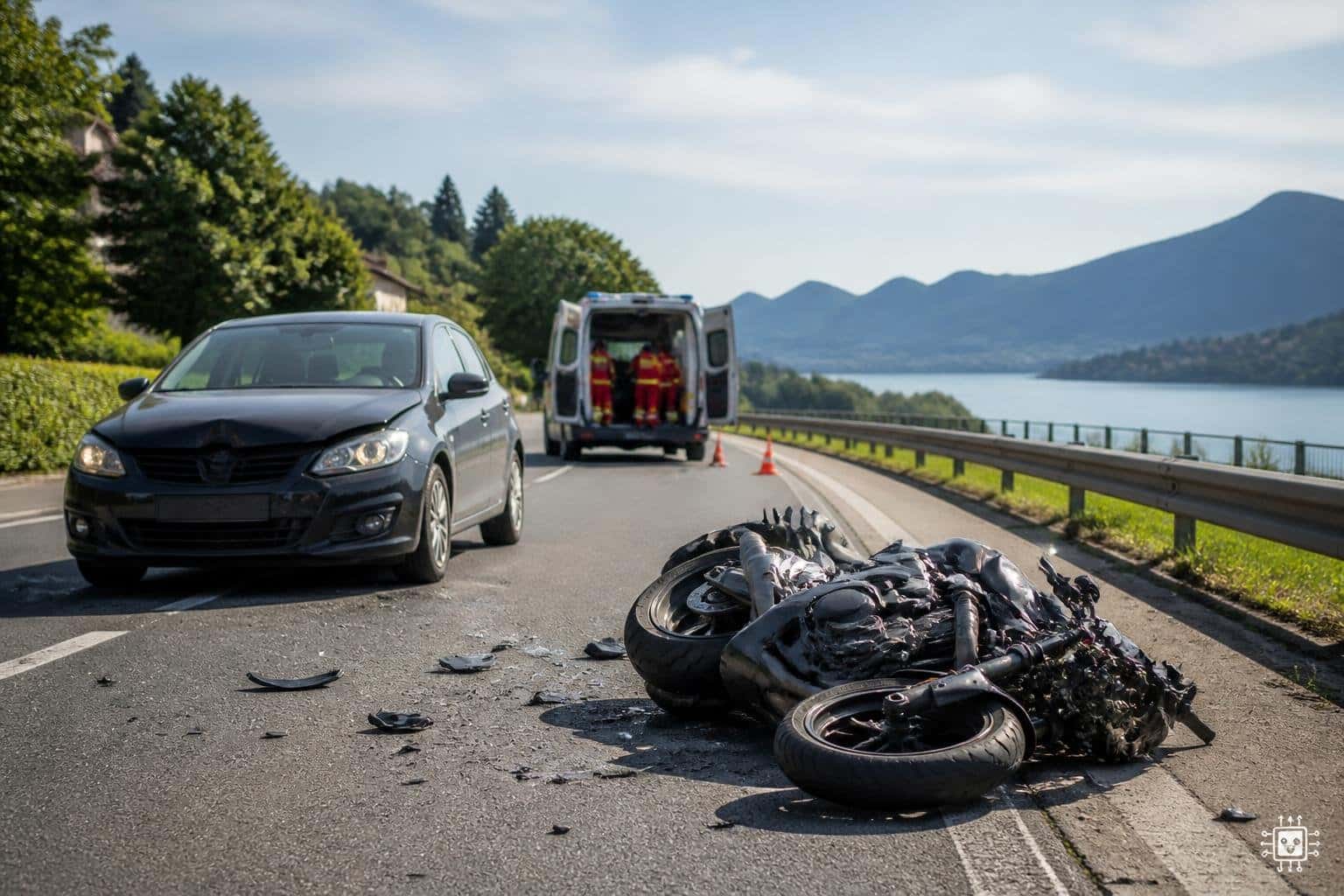 Motorrad gegen Pkw: Ein Schwerverletzter