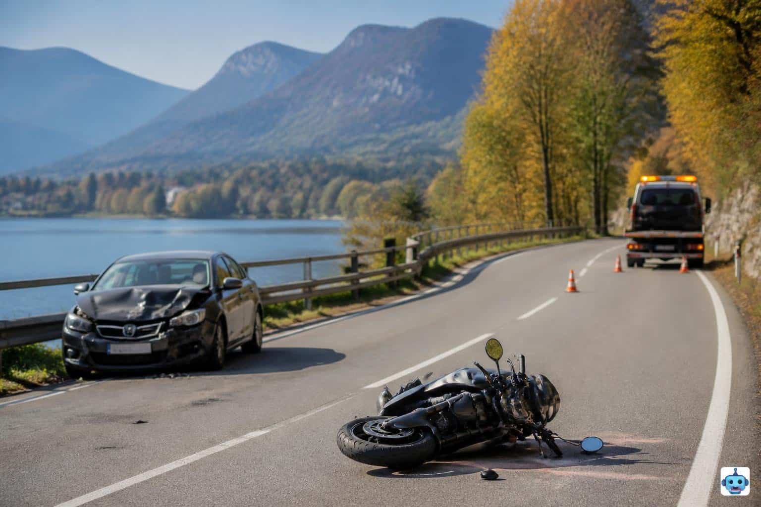 Motorradfahrer bei Frontalkollision schwer verletzt