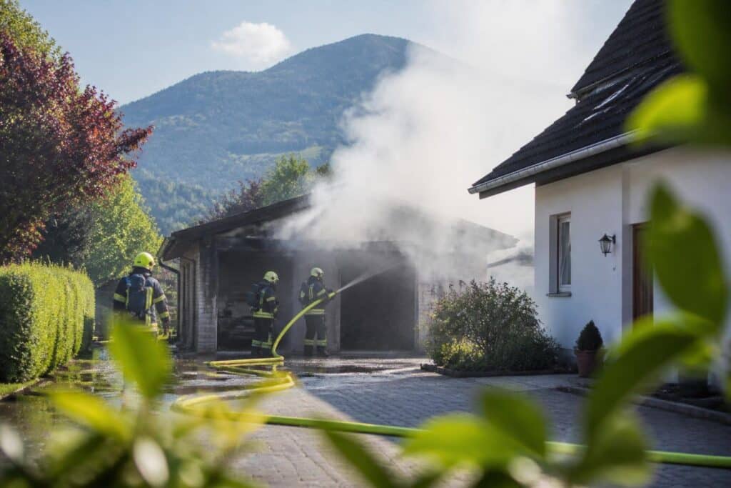Brand in Klagenfurt: Hausbesitzer bei Löschversuch verletzt