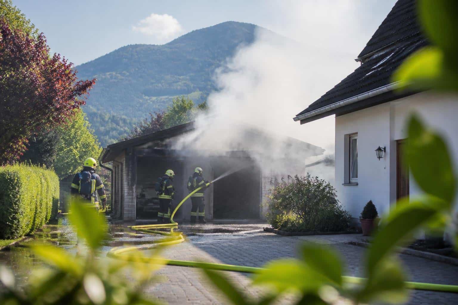 Brand in Klagenfurt: Hausbesitzer bei Löschversuch verletzt