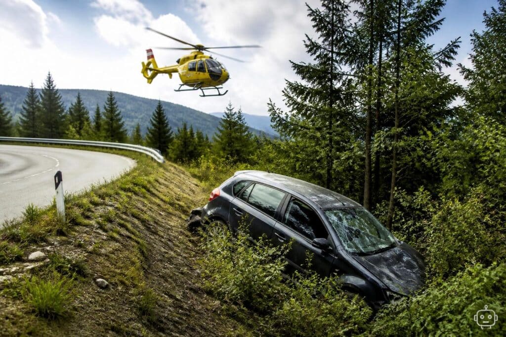 20-Jährige bei Pkw-Absturz verletzt