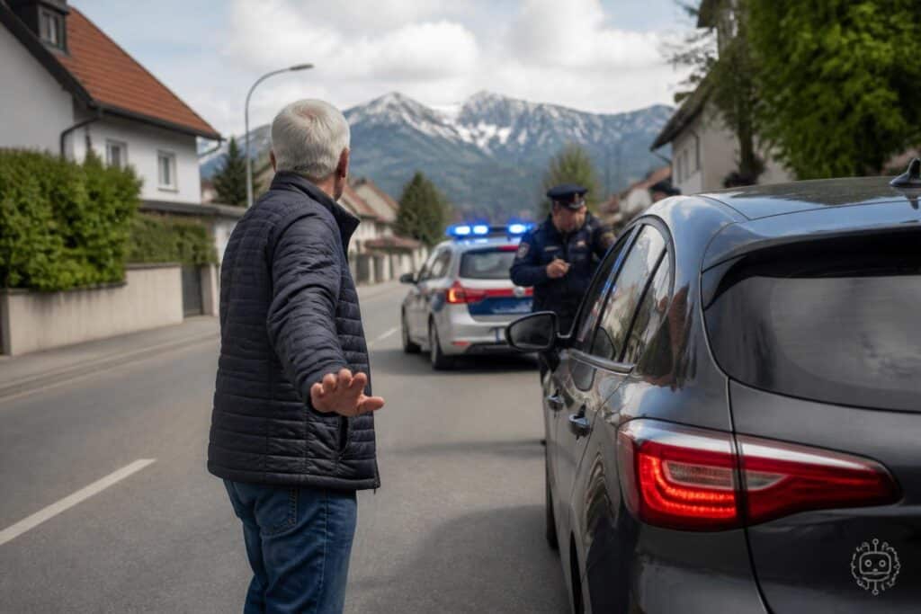 Mit Auto falsche Polizisten an Flucht gehindert