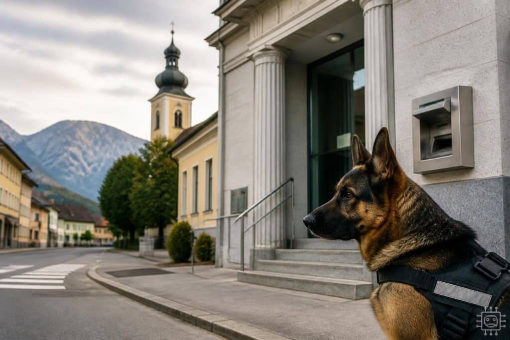 Banküberfall in Ferlach: Hund soll auf Beweis erbrochen haben